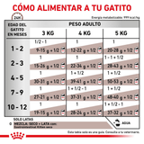 VHN GASTRO KITTEN LATA - TABLA DE RACION